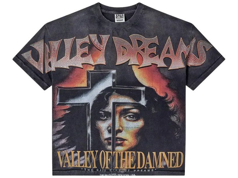 Vale Forever Damned Bling Tee Washed Black