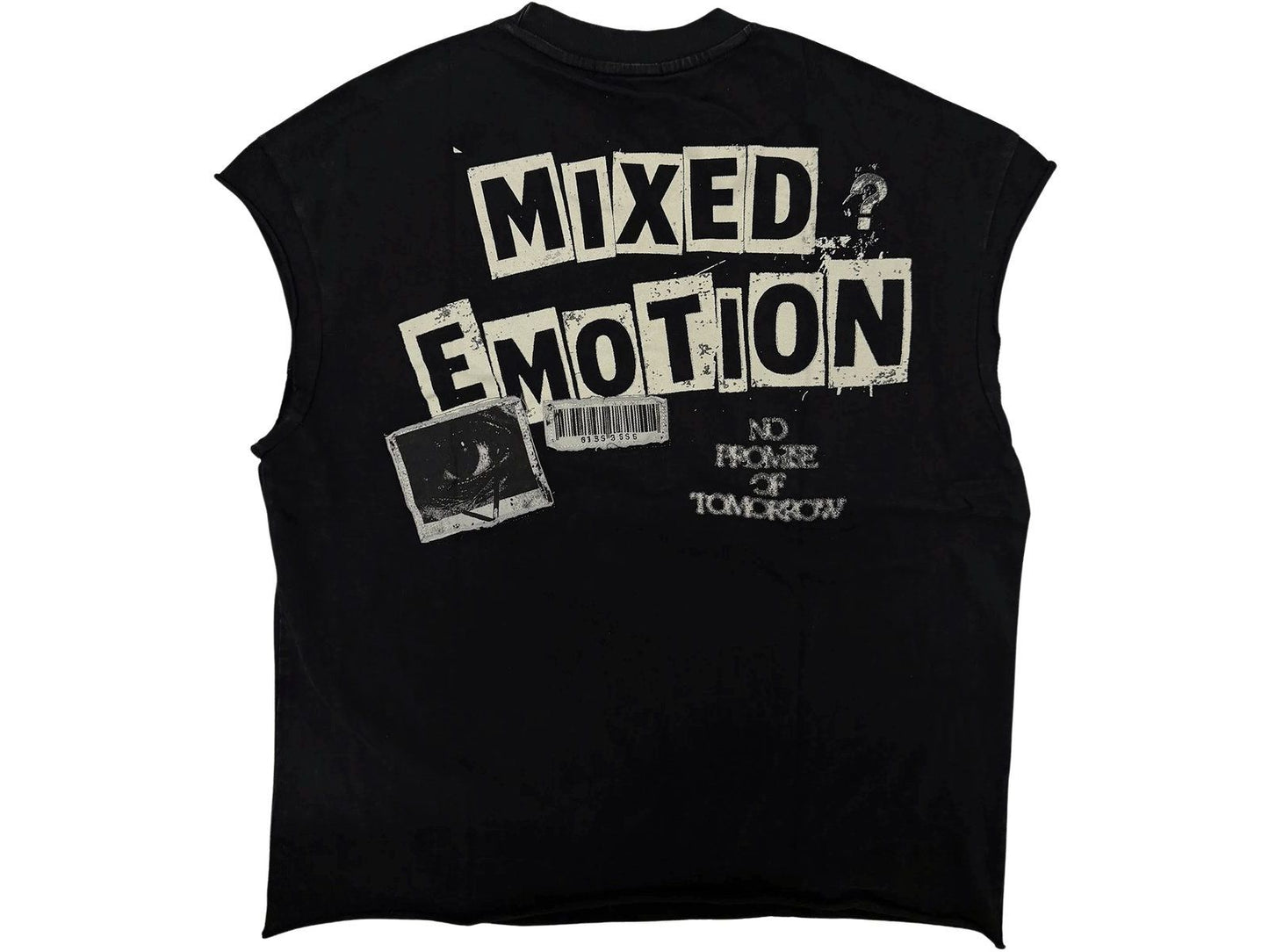 Mixed Emotions Newspaper Sleeveless Tee