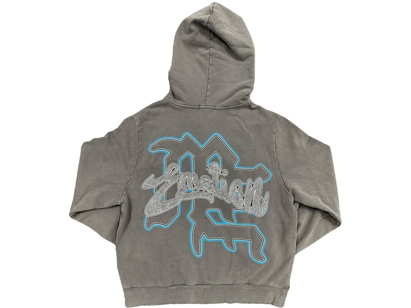 Mixed Emotions Grey Rhinestone Hoodie