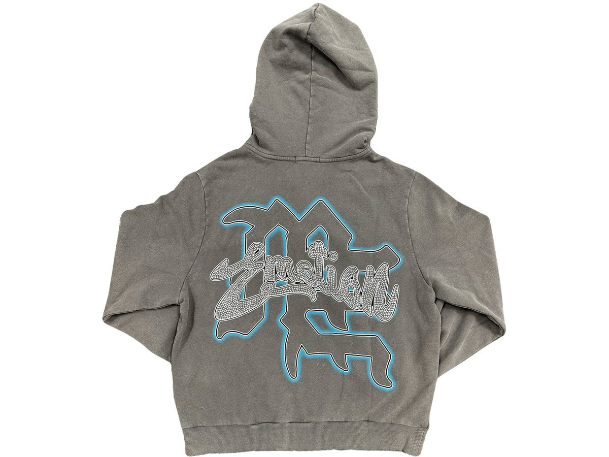 Mixed Emotions Grey Rhinestone Hoodie