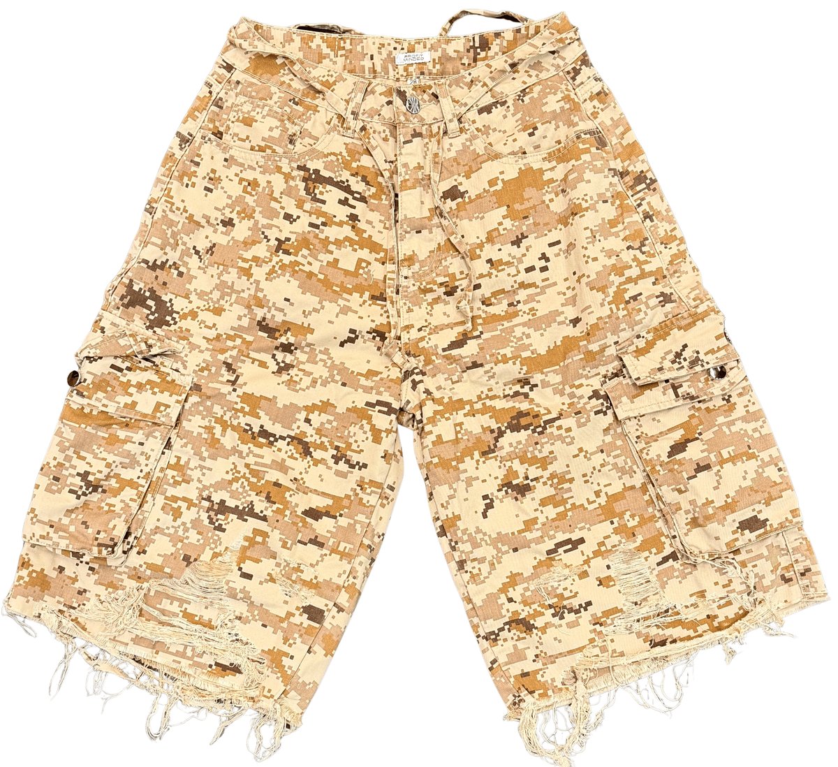 Profit Minded Digital Camo Cargo Jorts