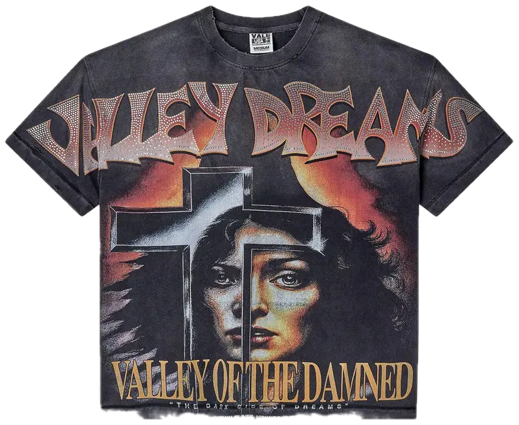 Vale Forever Damned Bling Tee Washed Black