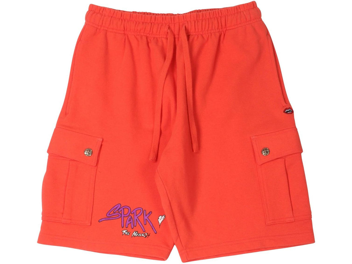 Chrome Hearts x Matty Boy Spark The Heart Cargo Sweatshorts Orange