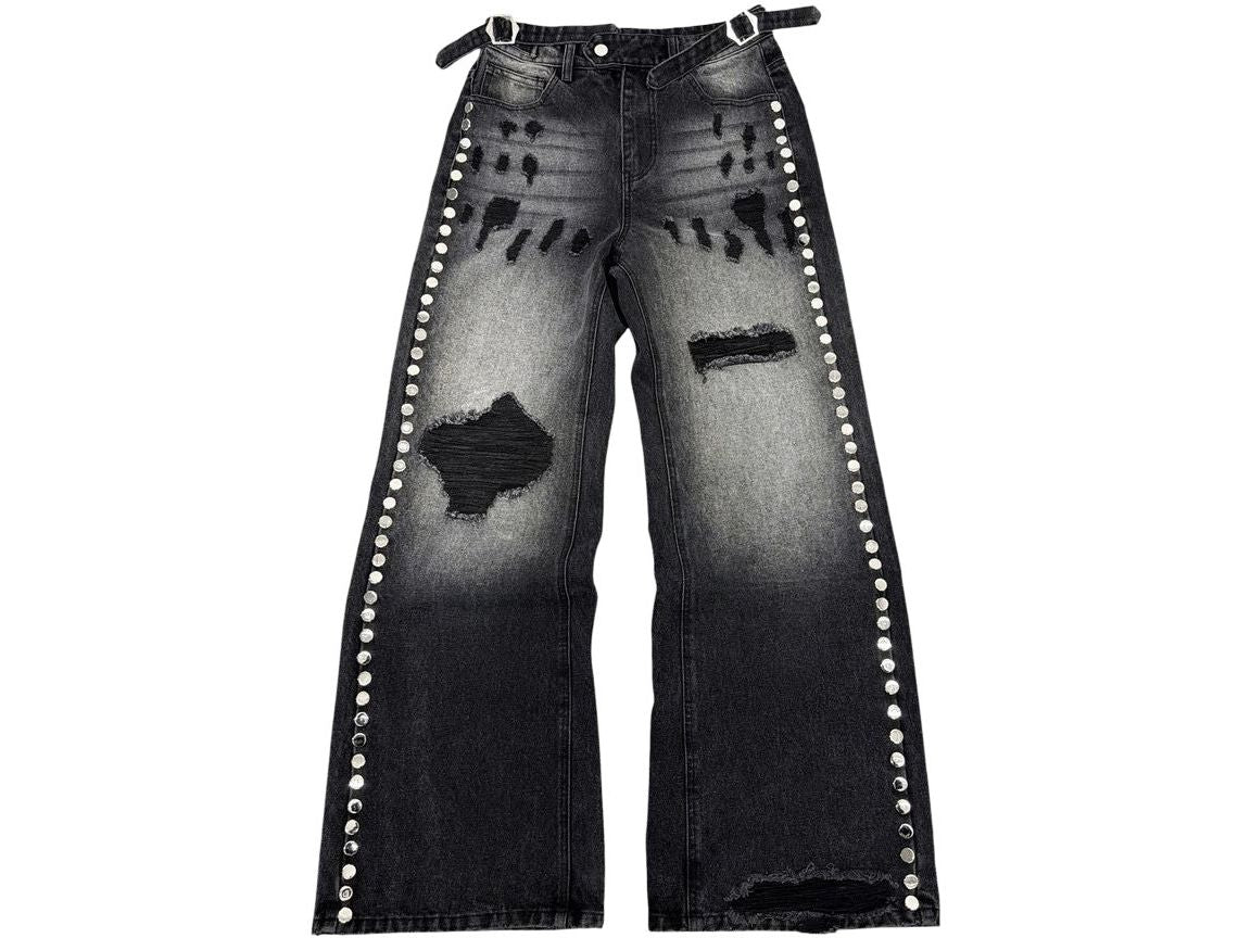 UltimateAim Metal Baggy Jeans Black