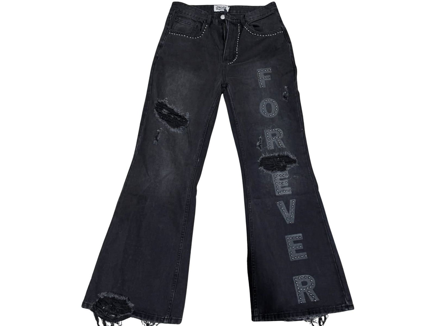 Forever Hungry Forever Flared Jeans Black