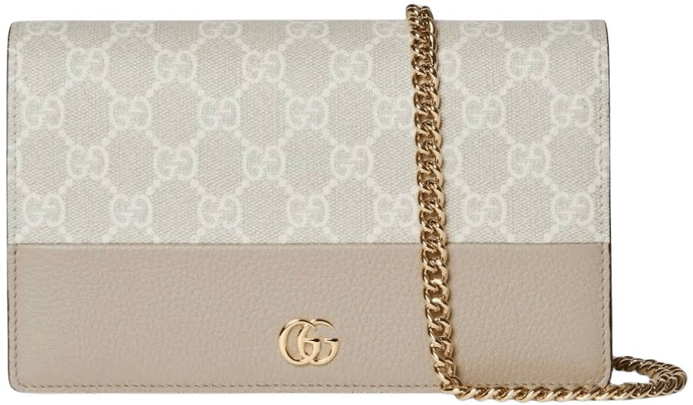 Gucci GG Marmont Bi-Color Wallet on Chain