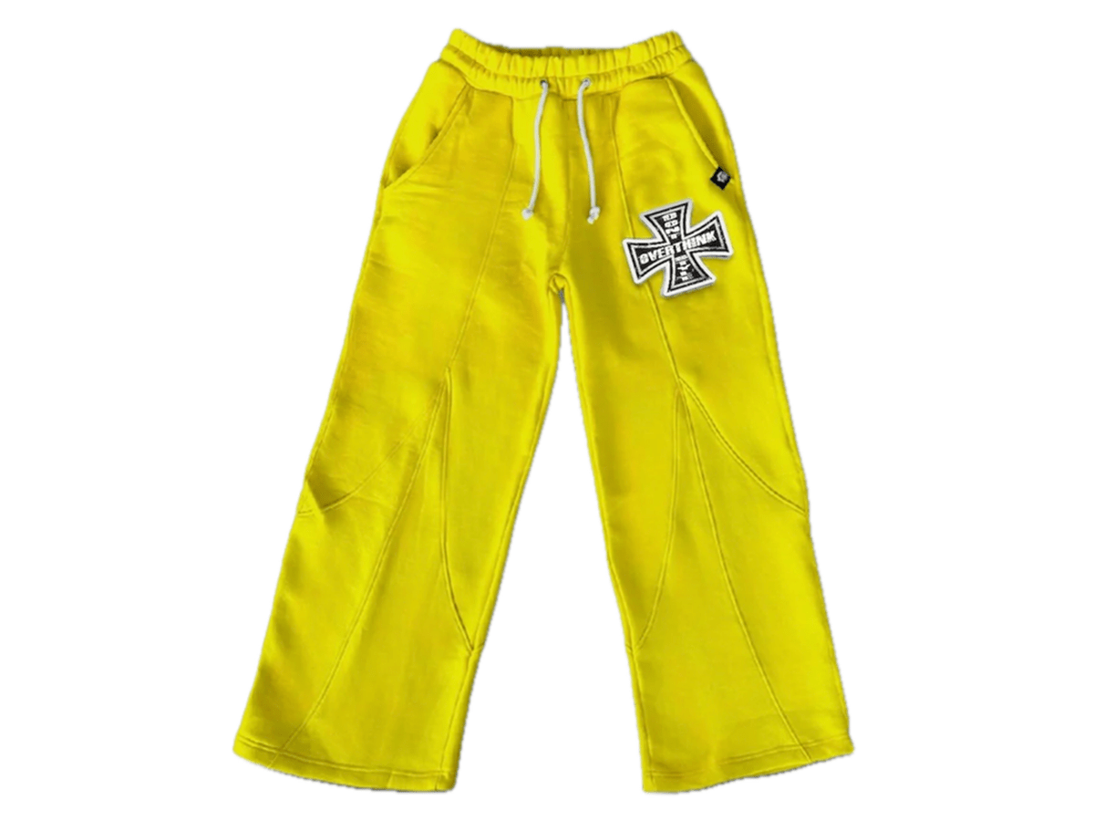 DOS Webbed Cross Sweatpants Yellow