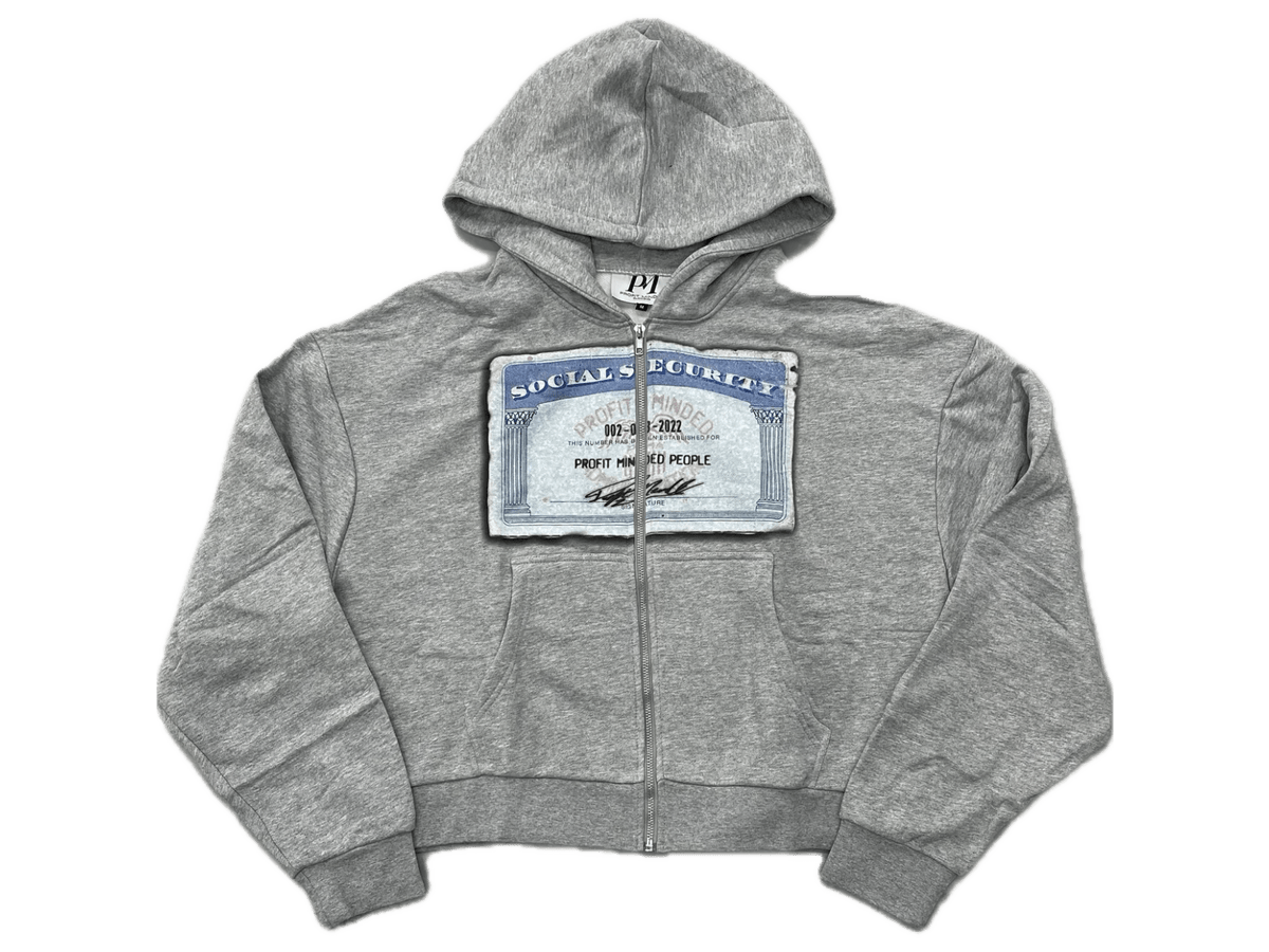 Profit Minded SSN Zip Up Jacket Grey