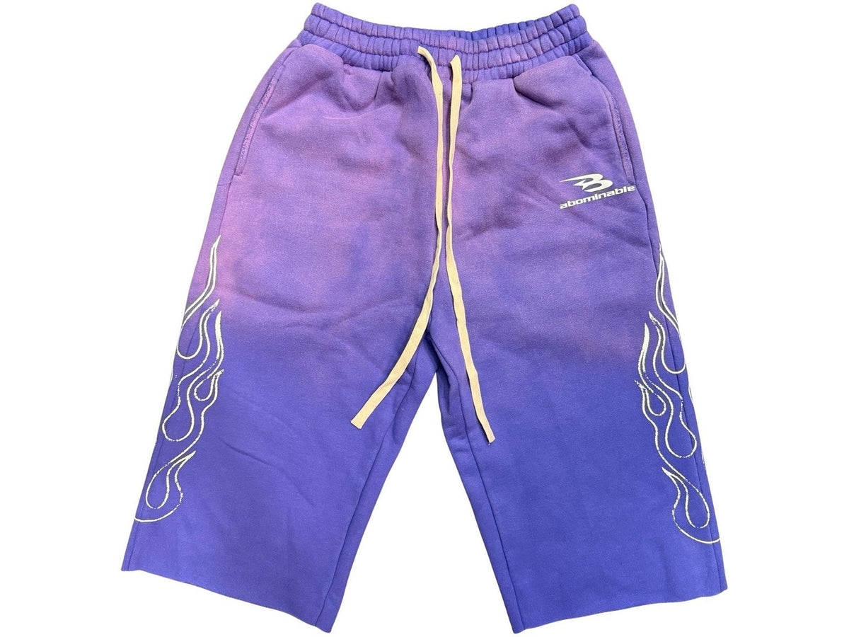Abominable Sweatshorts Purple Flame