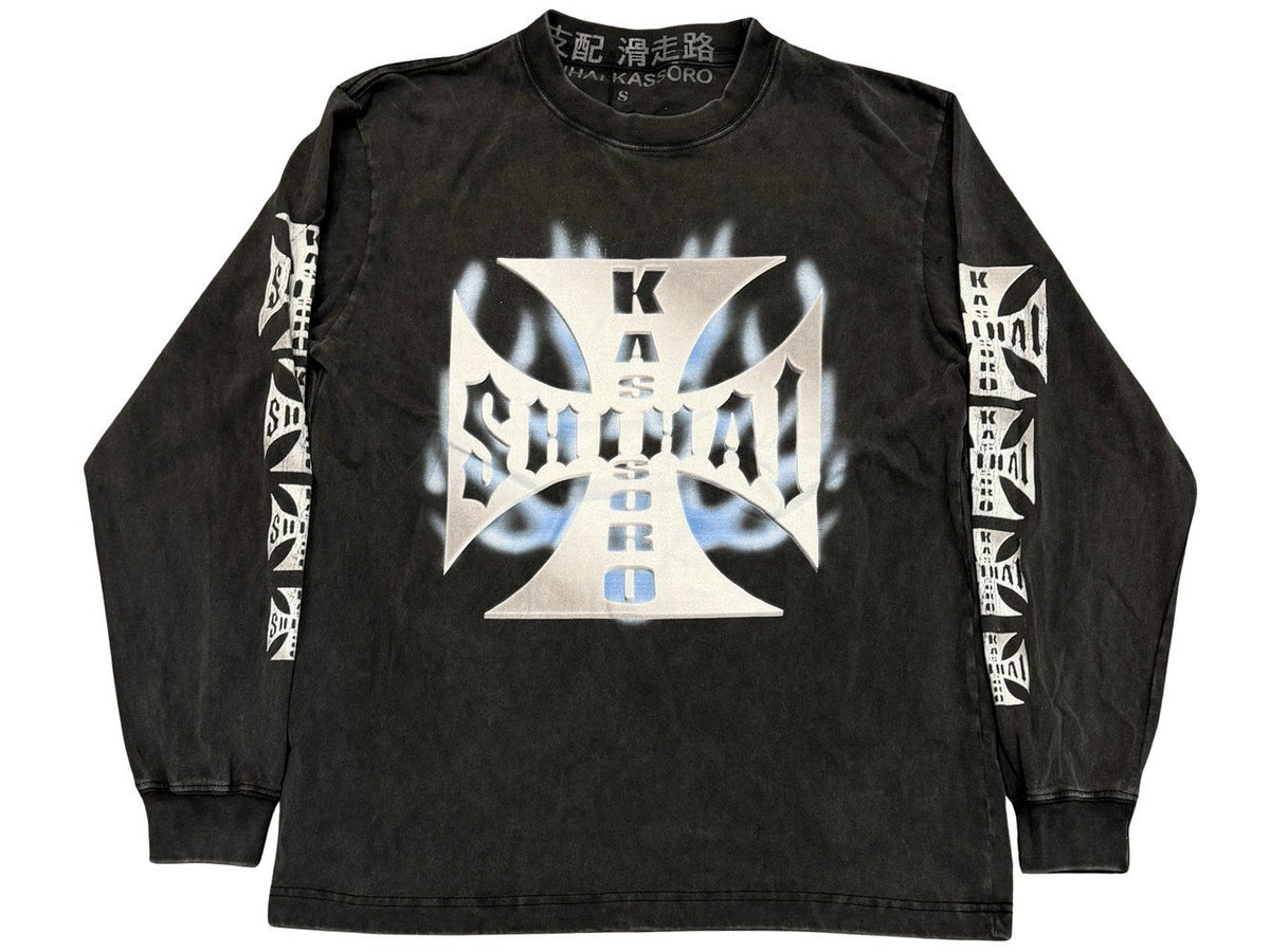 Shihai Grey Cross Long Sleeve