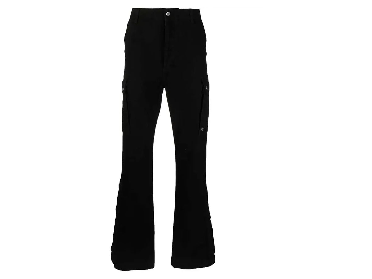 AMIRI Cargo Kick Flare Denim Jeans Black