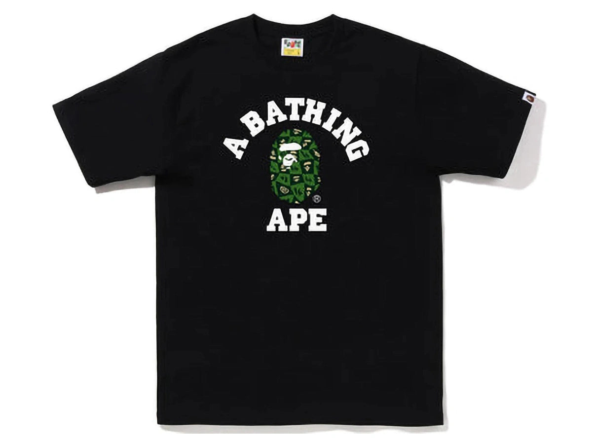 BAPE Distortion College Tee Black Green