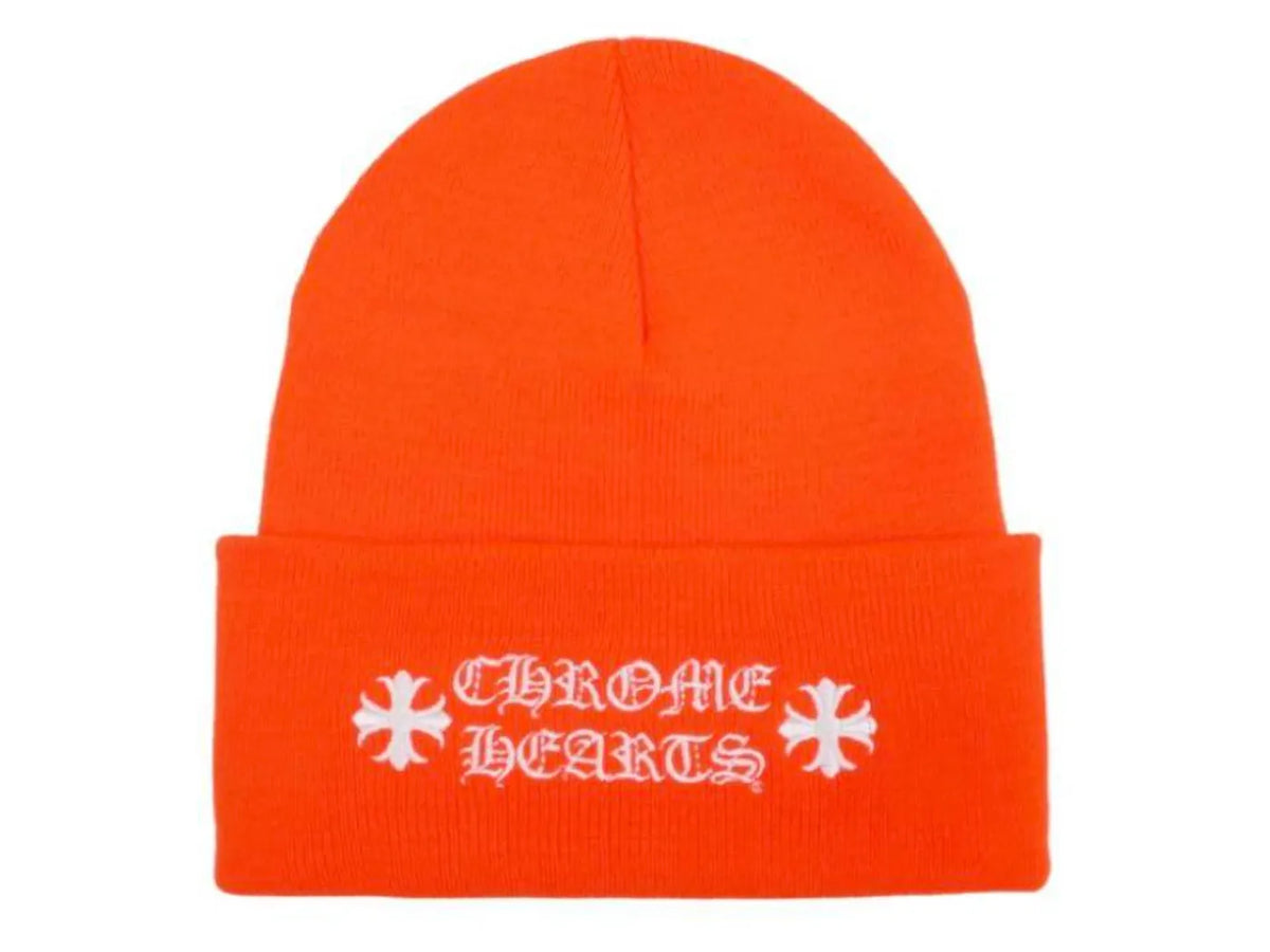 Chrome Hearts Logo Beanie Safety Orange