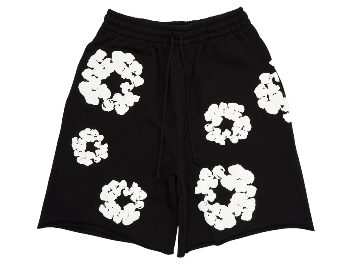 Denim Tears The Cotton Wreath Shorts Black