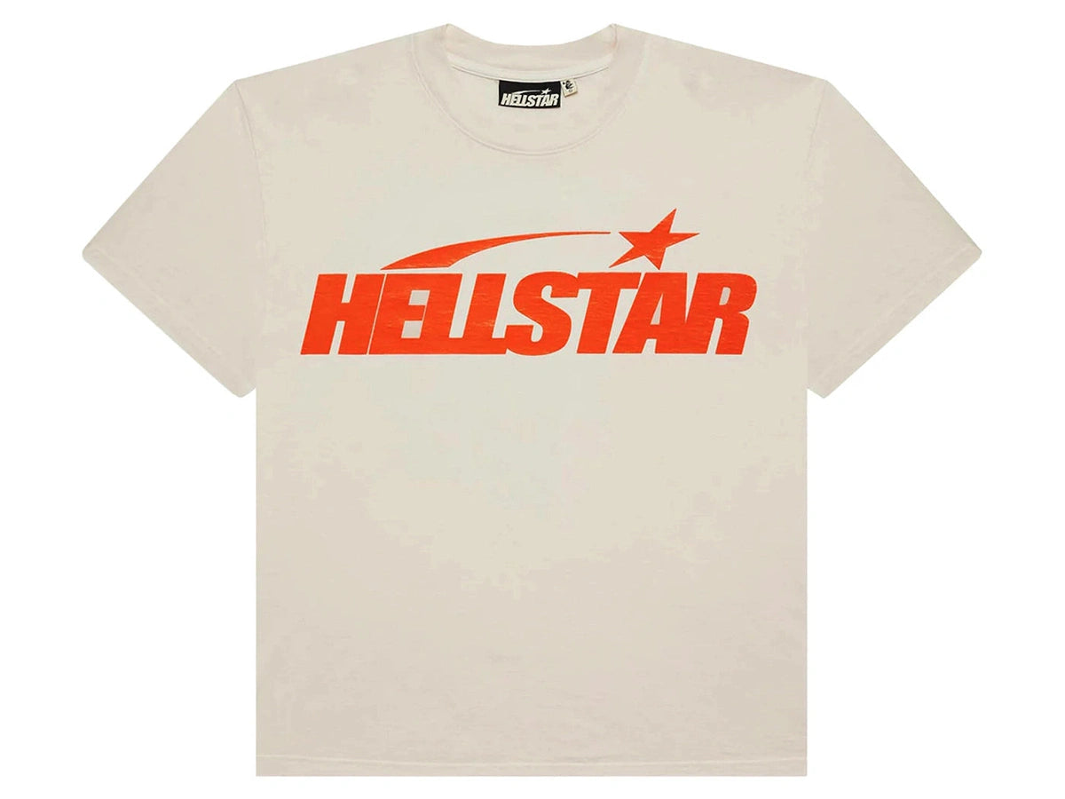 Hellstar Classic T-shirt (Gel Print) White/Orange