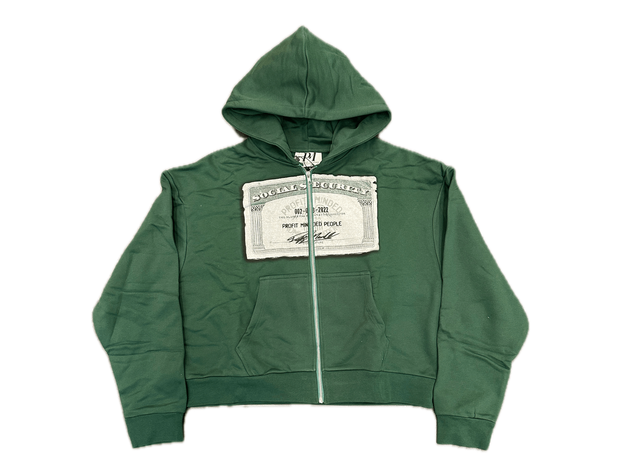 Profit Minded SSN Zip Up Jacket Green