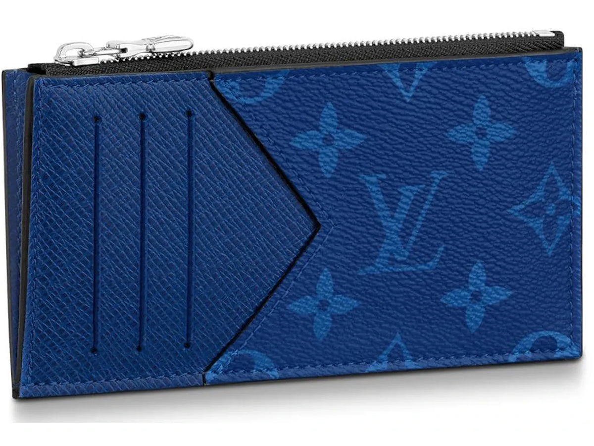 Louis Vuitton Coin Card Holder Monogram Pacific Taiga Blue