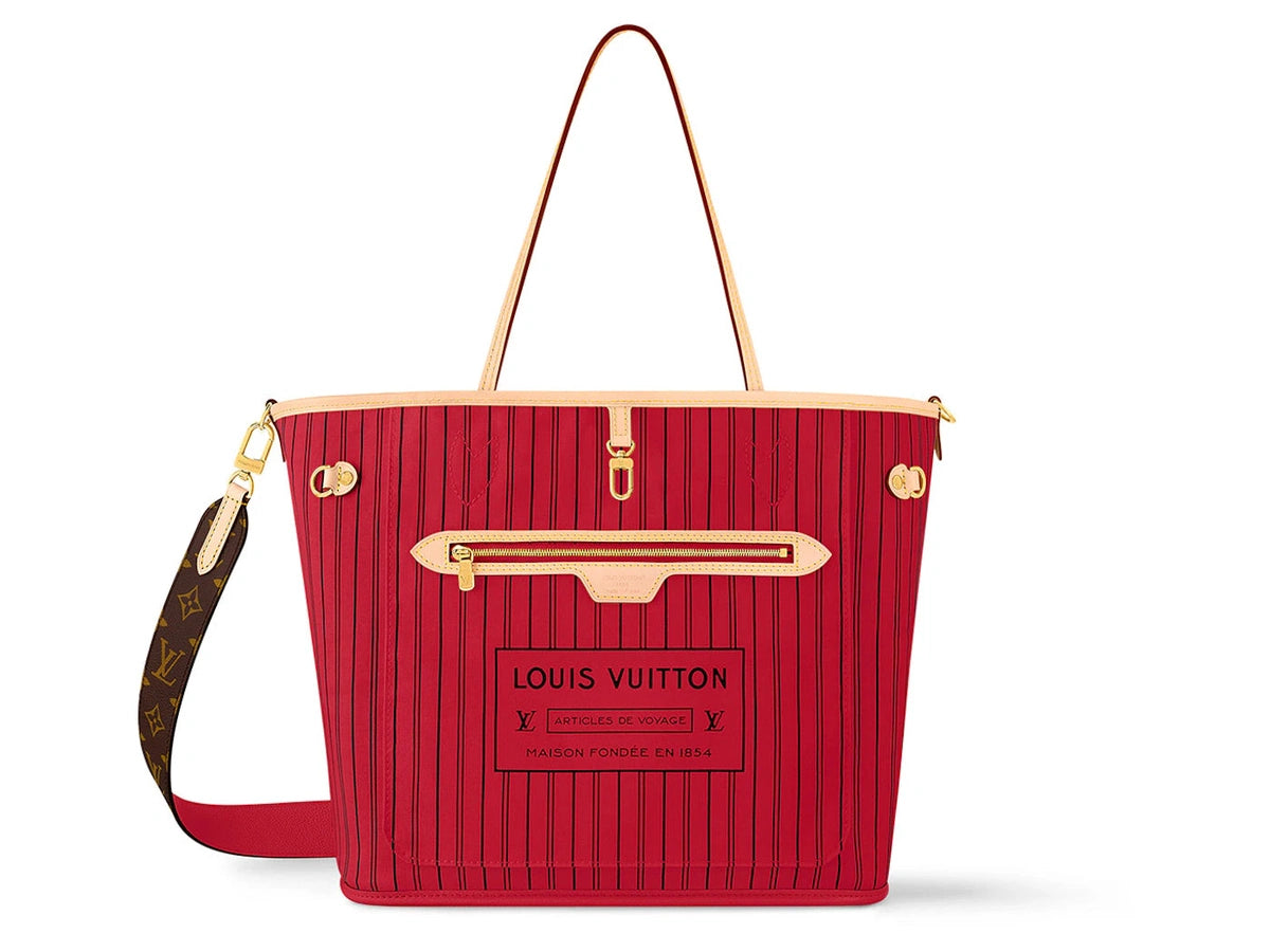 Louis Vuitton Neverfull Bandouliere MM Inside Out Monogram/Rouge Sari