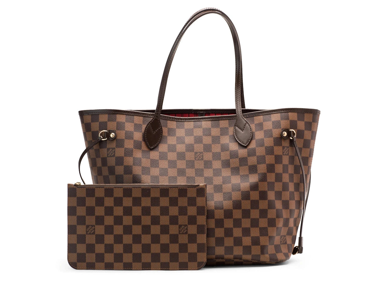 Louis Vuitton Neverfull Damier Ebene MM Cerise Lining