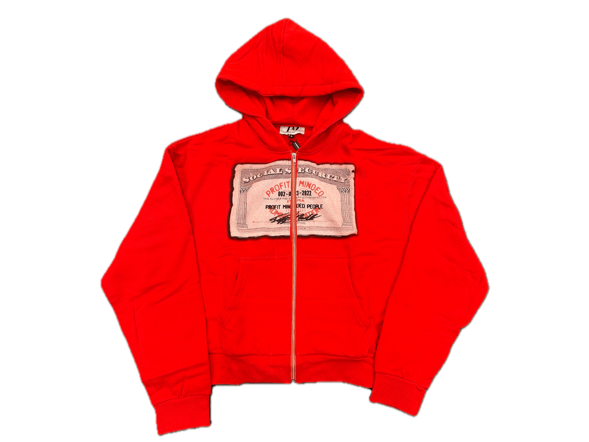 Profit Minded SSN Zip Up Jacket Red