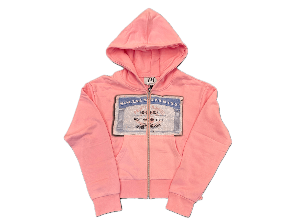 Profit Minded SSN Zip Up Jacket Pink
