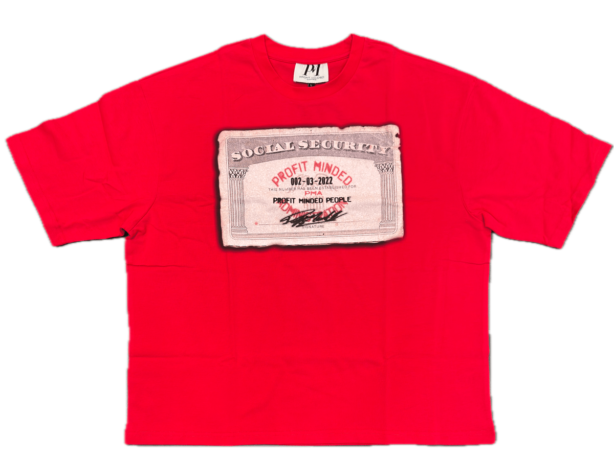 PROFIT MINDED SSN TEE RED