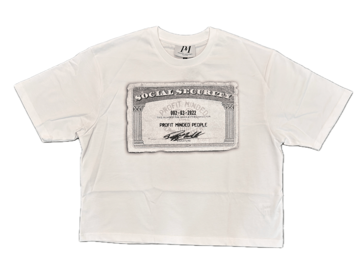 PROFIT MINDED SSN TEE WHITE/GRAY