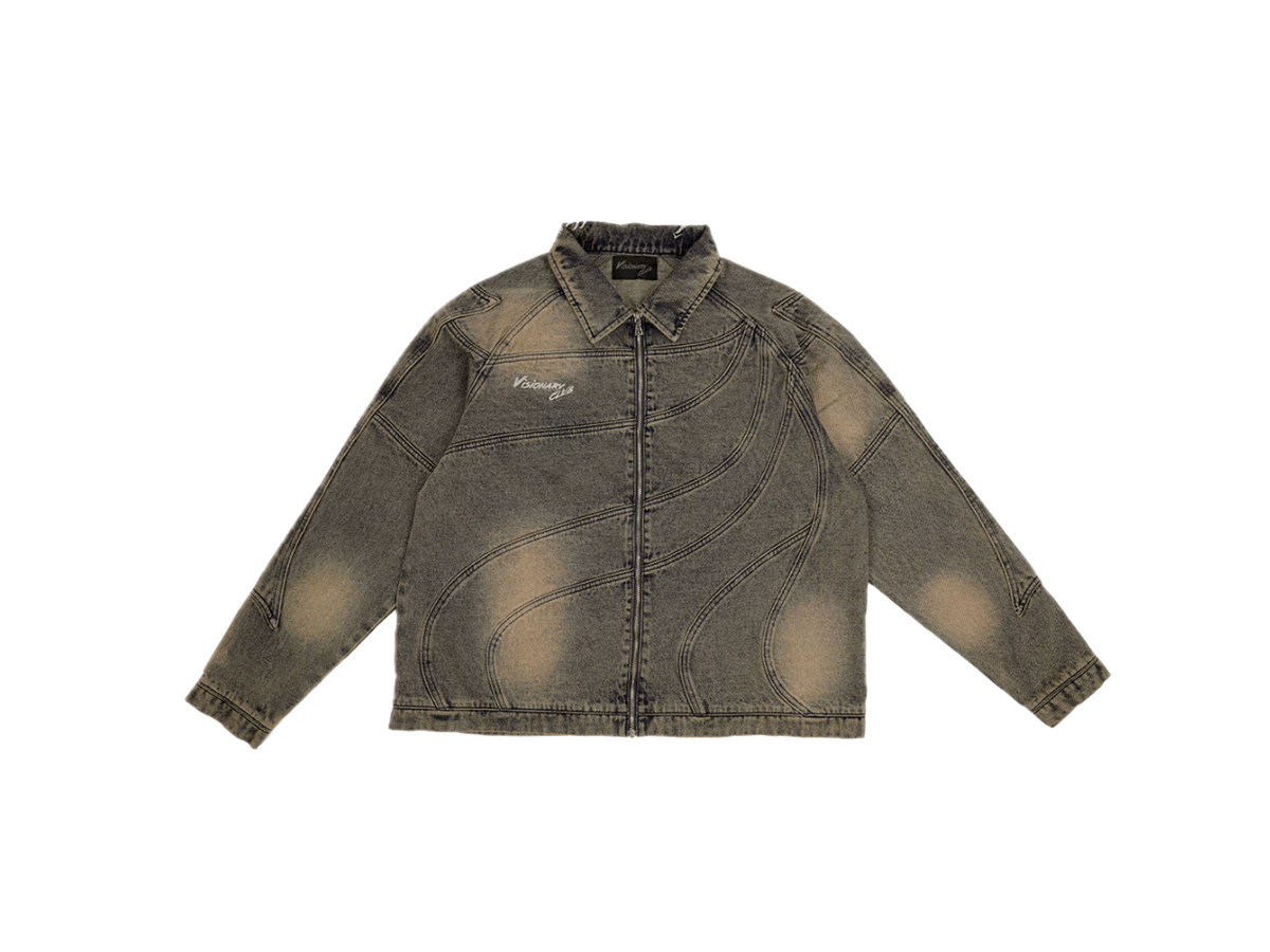 Visionary Club Denim Twist Of Fate Jean Jacket Blue