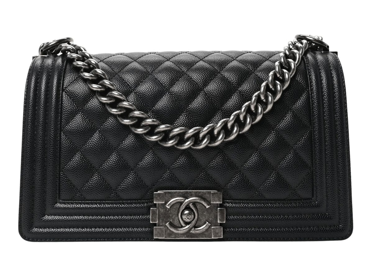 Chanel Caviar Quilted Medium Boy Flap Black