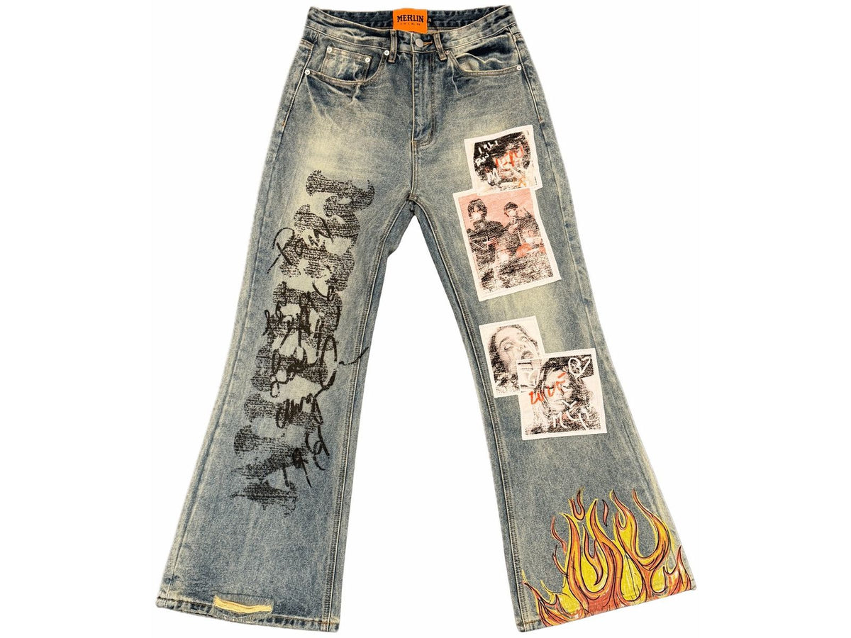 Merlin Flame In Pain Jeans
