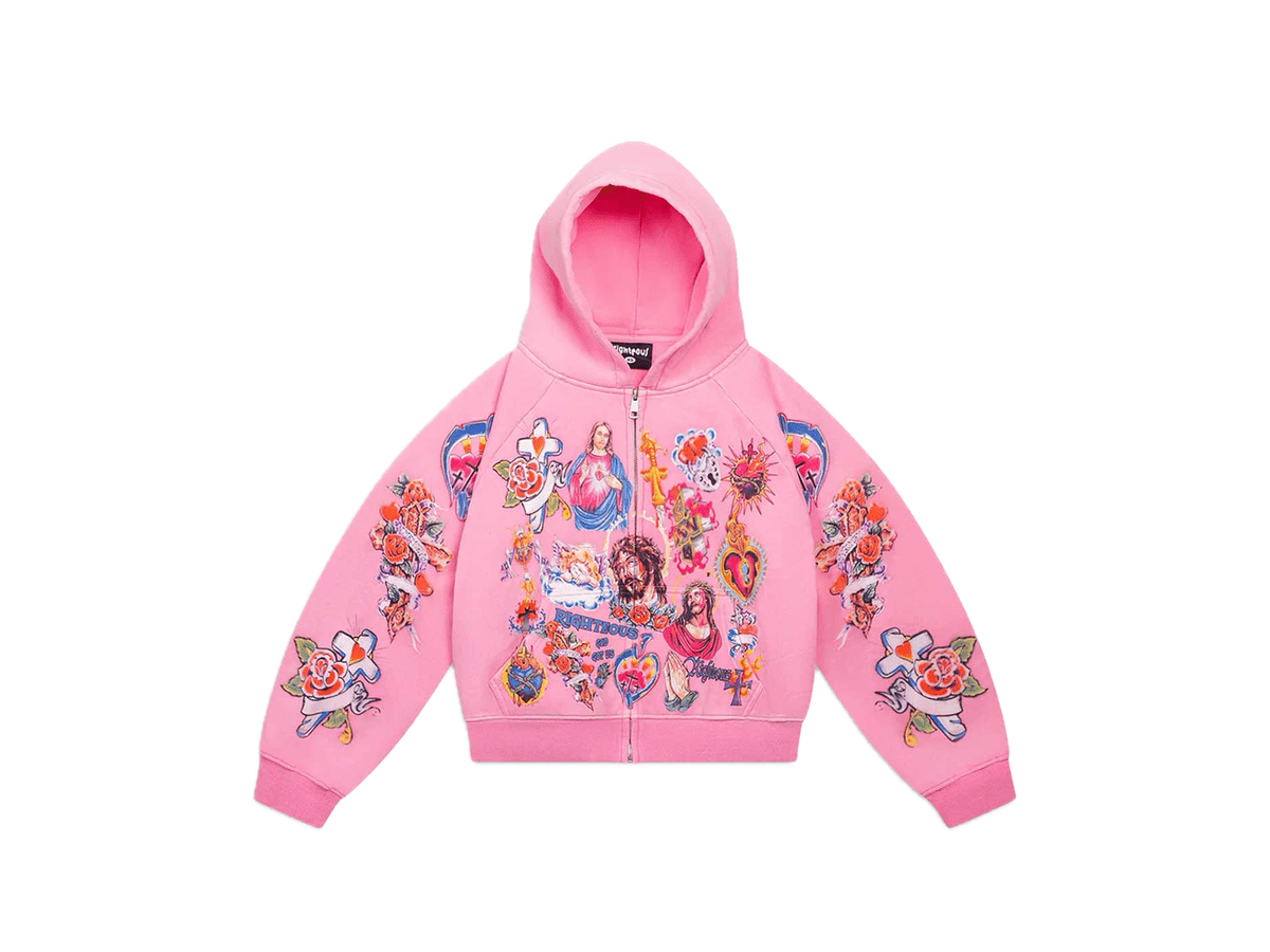 We Are Righteous Risen Zip Up Pink