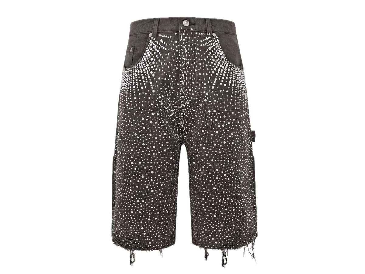 Birth Of A Royal Child Redial 20k Diamond Jorts in Washed Black