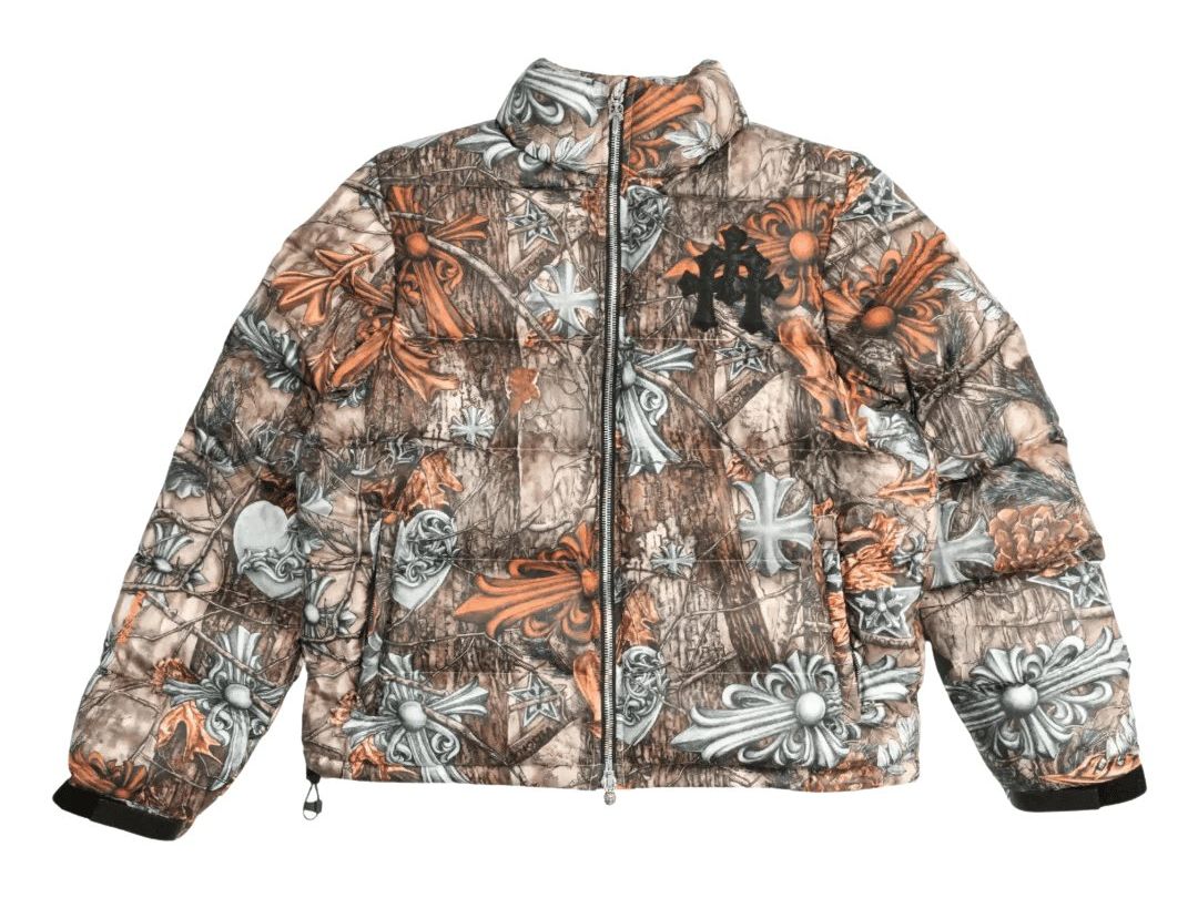 Nike x NOCTA x Chrome Hearts Leather Cross Patch Puffer Jacket