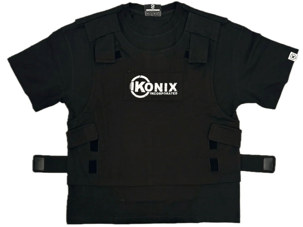 KIXKZ iKonix Tactical Vest Doubled Layer Tee Black