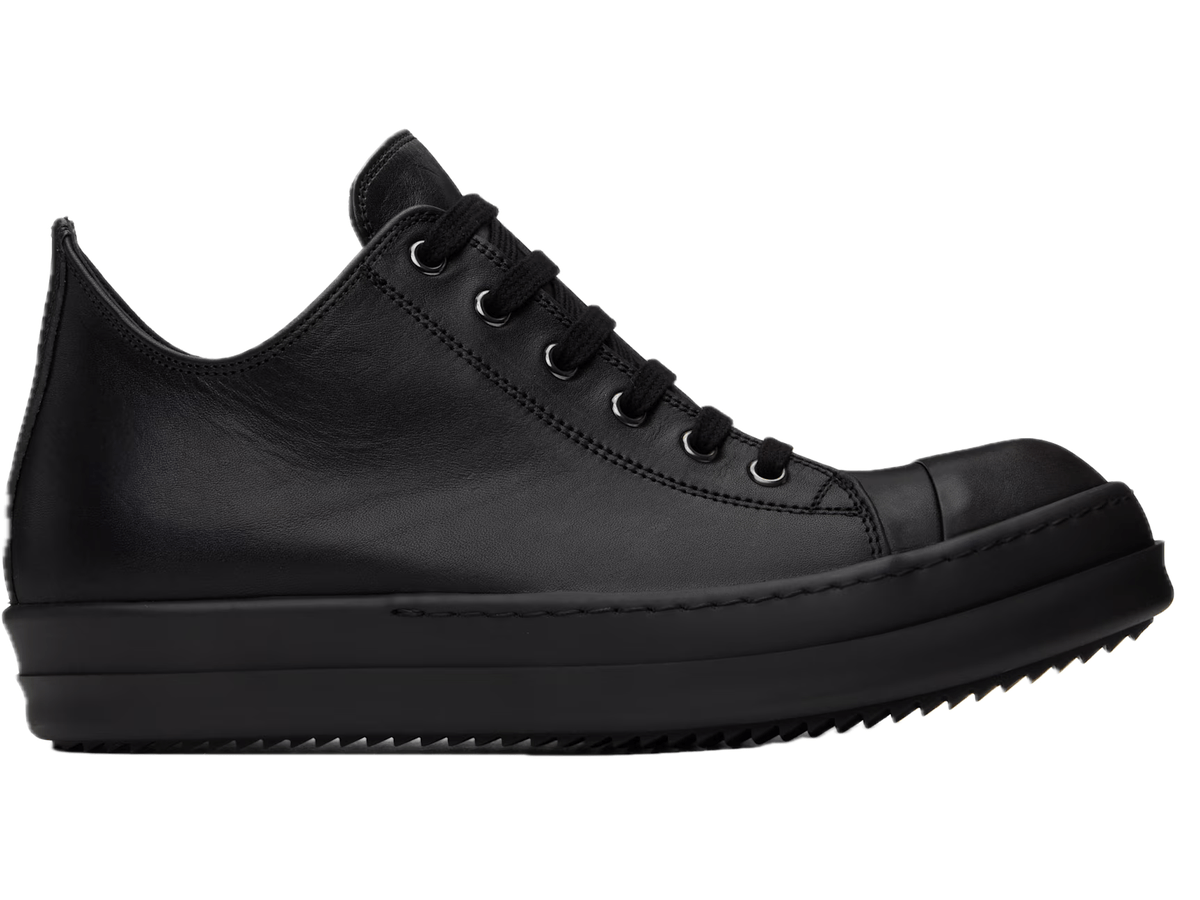 RICKS OWENS Black Hollywood Low Sneakers