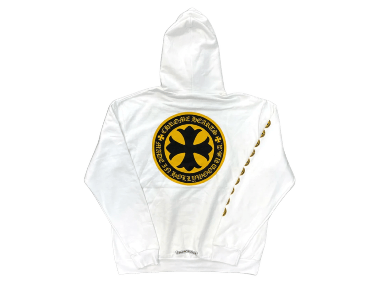 CHROME HEARTS HOODIE YELLOW WHITE Courtside