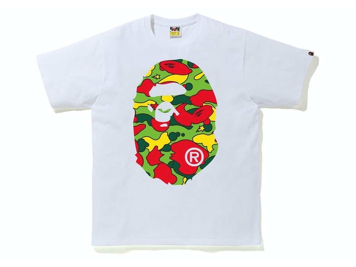 BAPE Sta Camo Big Ape Head Tee White/Multi