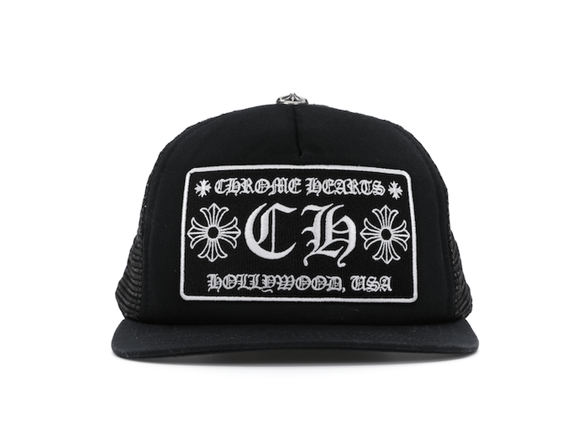 Chrome Hearts CH Hollywood Trucker Hat Black/Black