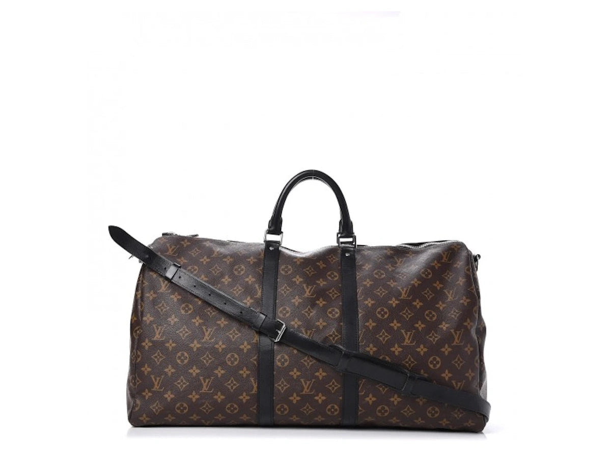 Louis Vuitton Keepall Bandouliere Monogram Macassar (Without Accessories) 55 Brown/Black