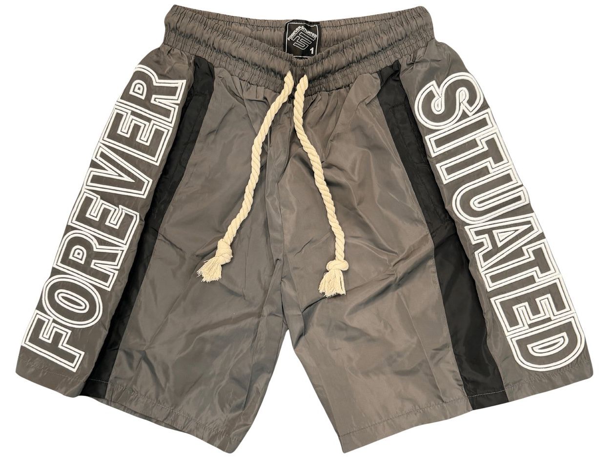 Forever Situated Track Shorts Grey