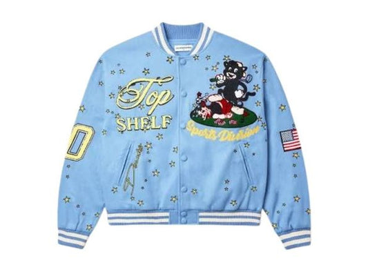 Vale Forever Skyhigh Varsity Jacket Blue