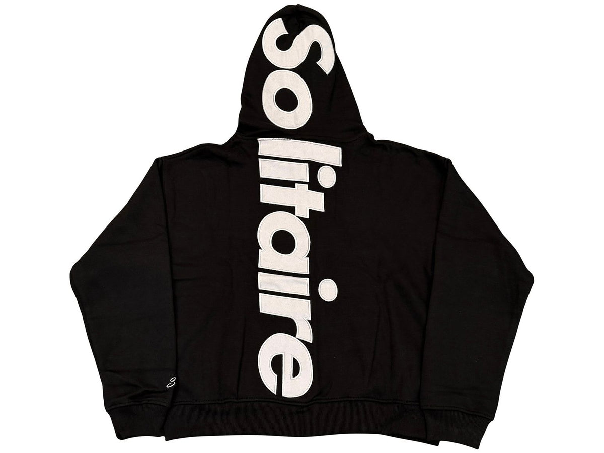Solitaire Zip Up Black White