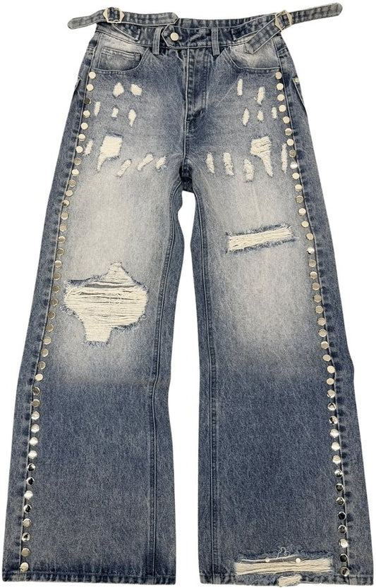 UltimateAim Metal Baggy Jeans Blue