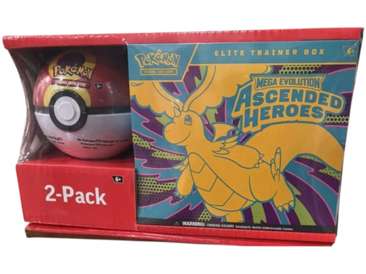 2026 Pokémon Mega Evolution Ascended Heroes Elite Trainer Box + Pokeball Sam's Club Bundle (Pokeball Color May Vary)