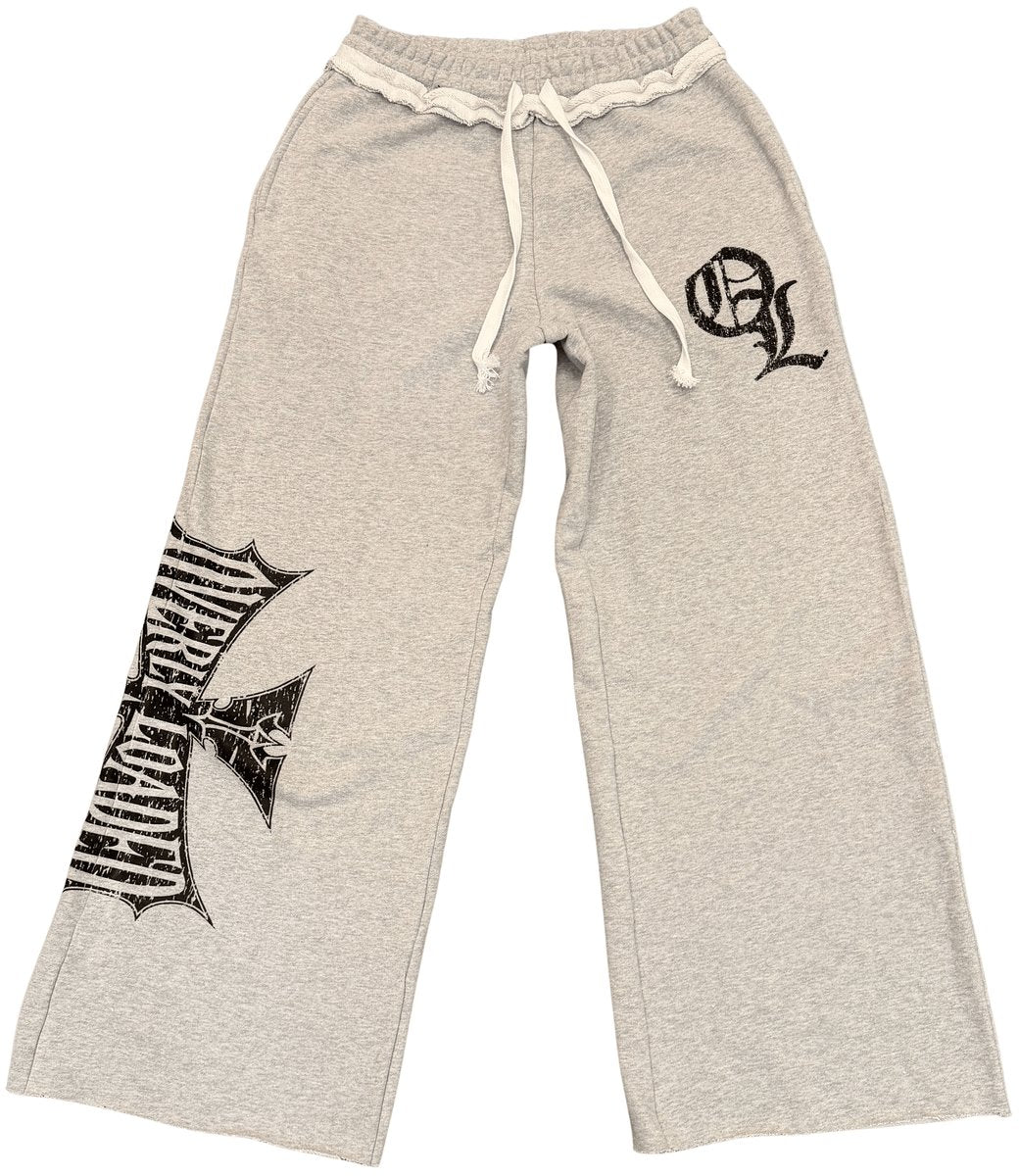 Overly Loaded Black Cross Sweatpants