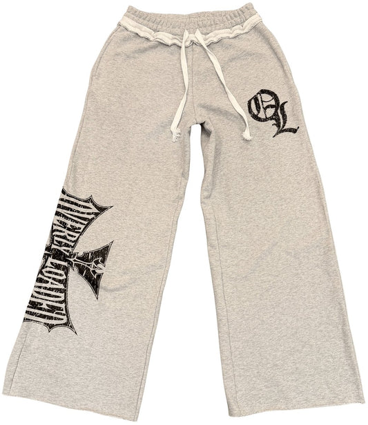 Overly Loaded Black Cross Sweatpants