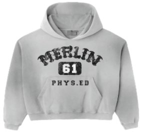 Merlins Father Phys Ed Hoodie Grey
