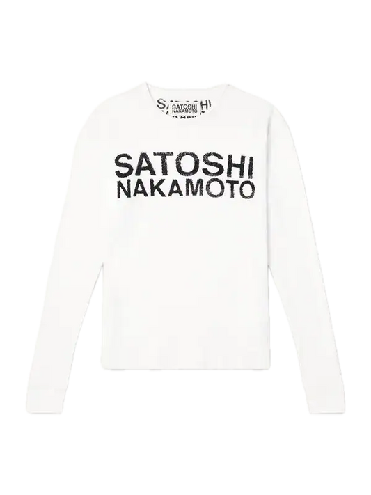 Satoshi Nakamoto Logo Thermal White