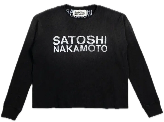 Satoshi Nakamoto Logo Thermal Black