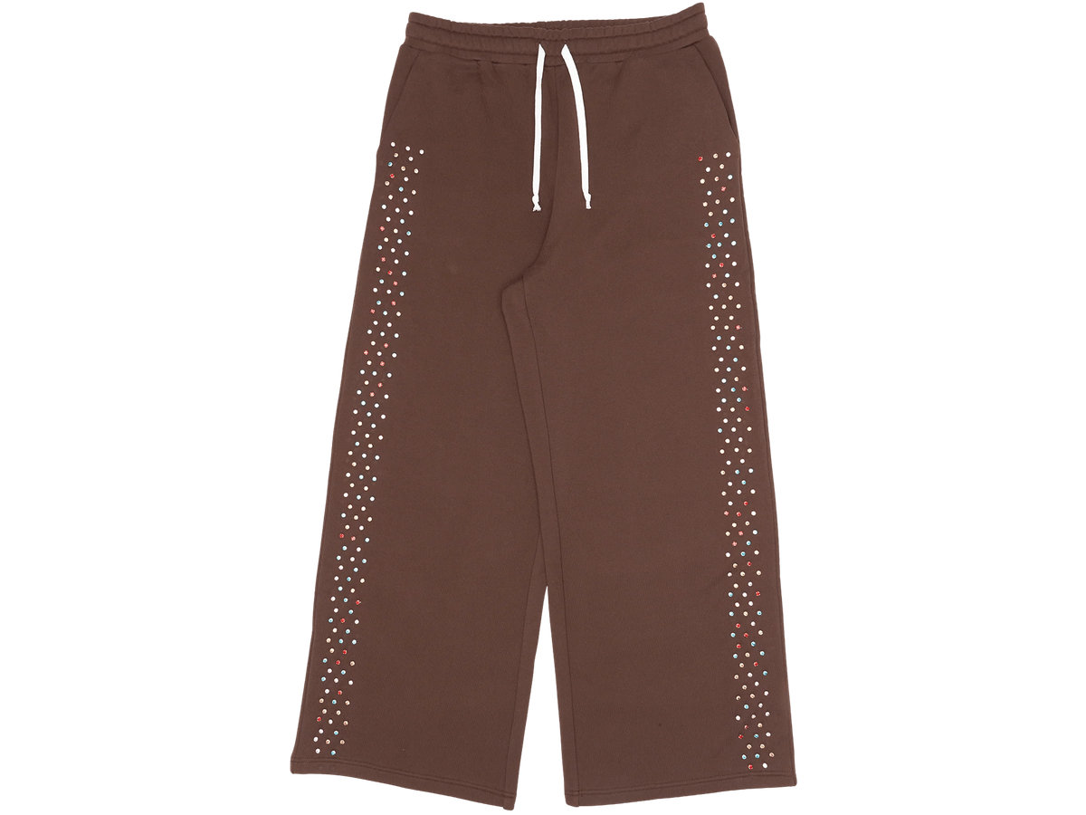 AZVA Crystal Cactus Sweatpants Brown